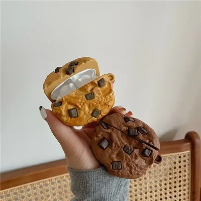 Creative Fun Chocolate Bean Butter Cookie Kopfhörerhülle für AirPods 1/2/3/Pro kabellose Image