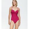 Badeanzug TRIUMPH "Summer Twist OWP", Damen, Gr. 42, Cup C, lila (berry), Microfaser, Obermaterial: 77% Polyamid, 23% Elasthan, elegant, Badeanzüge, Eleganz und Komfort