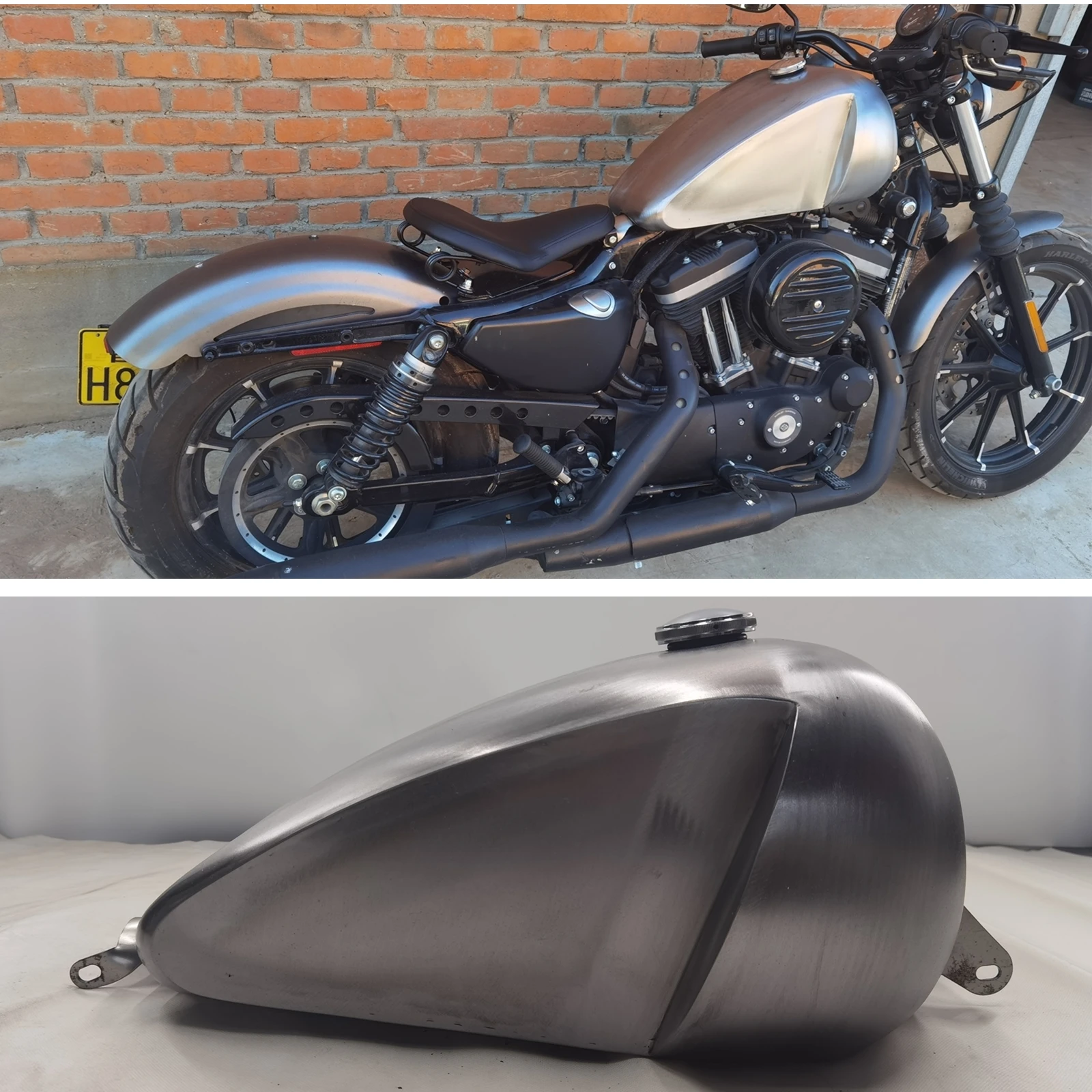 Motorrad 17L Benzin Gas Kraftstoff Tank Für Harley-Davidson Sportster XL 883 1200 48 Forty Eight XL1200X 2007-2022