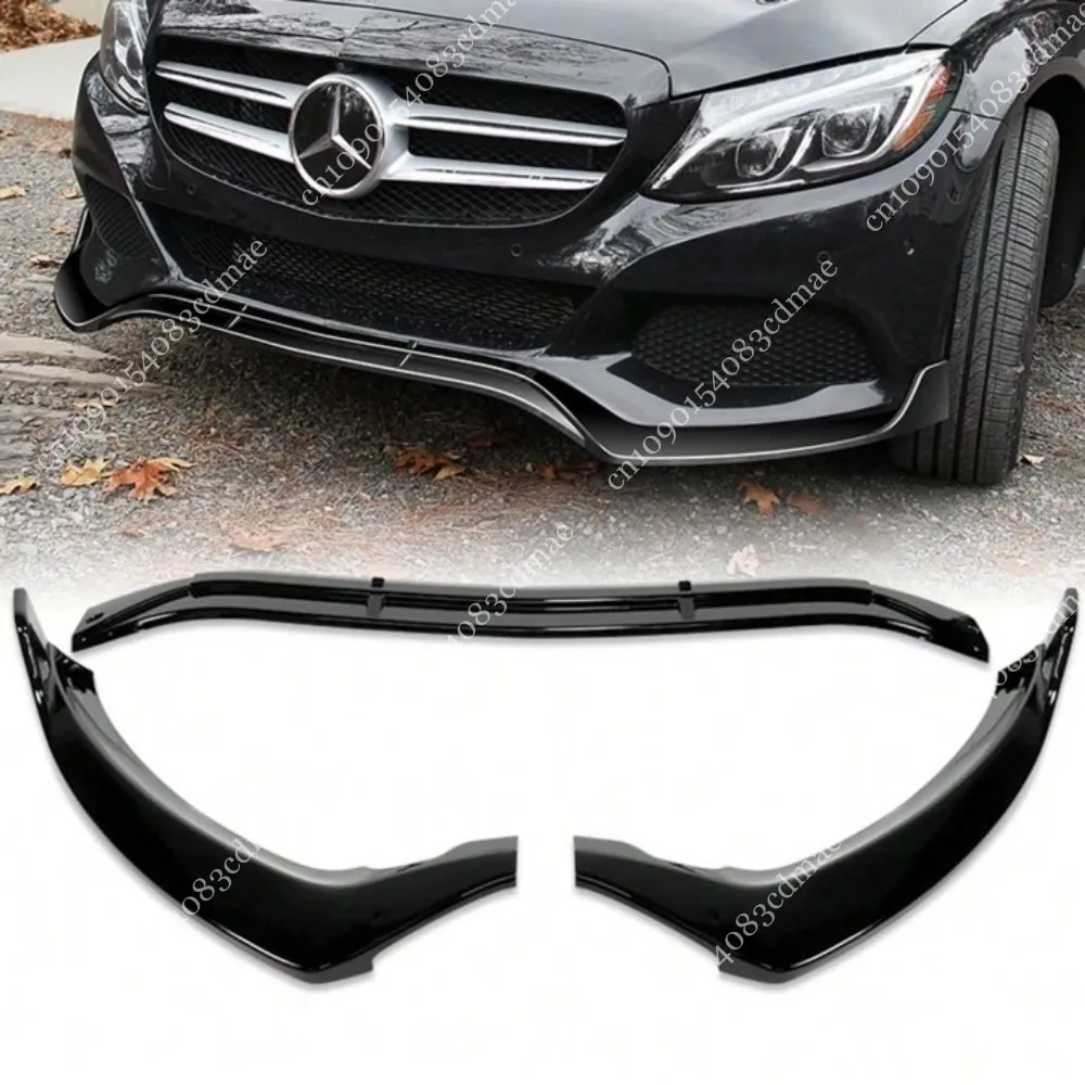Für Mercedes Benz C-Klasse W205 S205 C180 C200 C220 C250 C300 2015-2018 Vor-Facelift Frontschürze lip Splitter Spoiler Bodykits Image