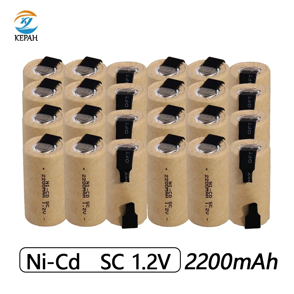 Original Ni-CD SC Batterien 2200mAh Hochleistungs-Sub C 10c 1,2 V wiederauf ladbare Batterie für Elektro werkzeuge Elektro bohr schrauben dreher Image