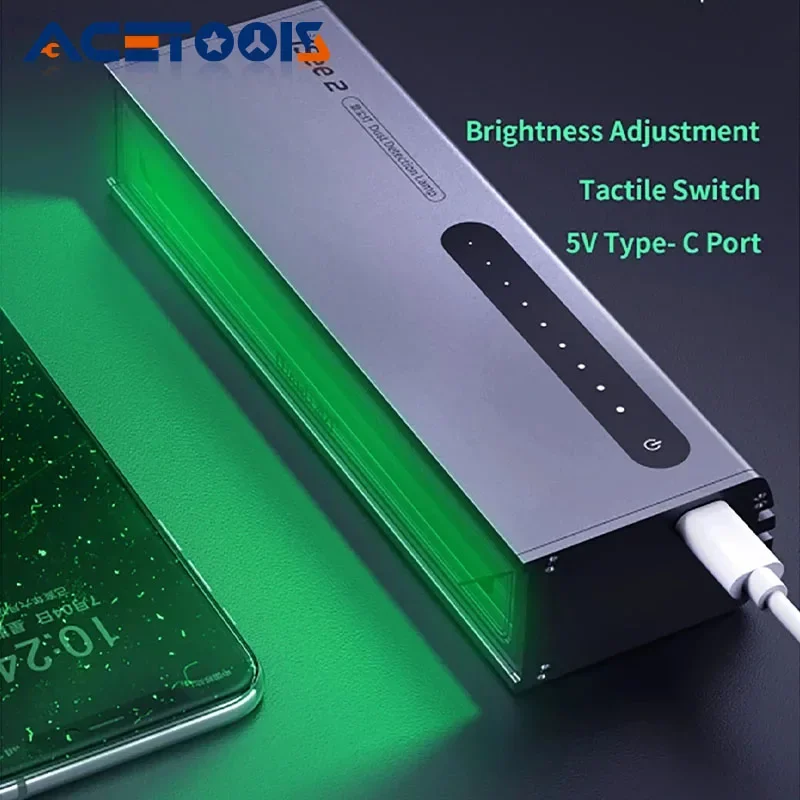 Qianli isee2 lcd bildschirm staub finger abdruck kratzer kennung lampe handy reparatur staub licht usb typ-c wartungs arbeit geführt Image