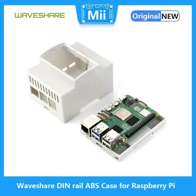 Waves hare Din Rail Abs Fall für Himbeer Pi 5, großer Innenraum, Injektion modulation Image