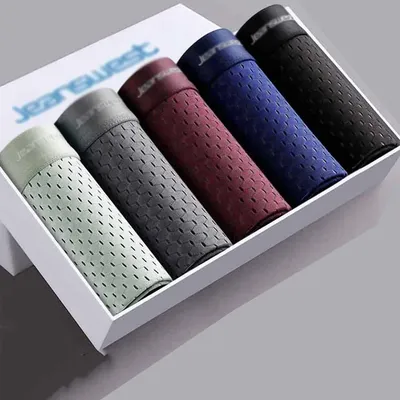 5 Stück Herrenunterwäsche Herren 3D-Mesh-Boxershorts Schweiß atmungsaktiv schnell trocknend Komfort Image