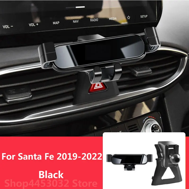 Auto Handy Halter Für Hyundai Santa Fe 2022-2019 2020 Halterungen Halterung GPS Stand Drehbare Unterstützung Zubehör Image