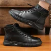 Plus Größe 47 48 Männer Sport Stiefel High Top Lace-Up männer Sneakrer Britische männer Bequeme Schuhe warme Casual Leder Stiefel Bota