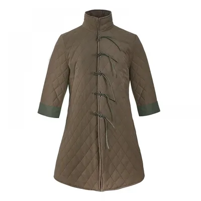Gepolsterter Gambeson-Mantel für Herren, Aketon-Rüstung, mittelalterliche Wikinger-Piraten, Krieger, Ritter, Jäger-Outfit, Robe, Jacke, viktorianisches Gothic-Kleid Image