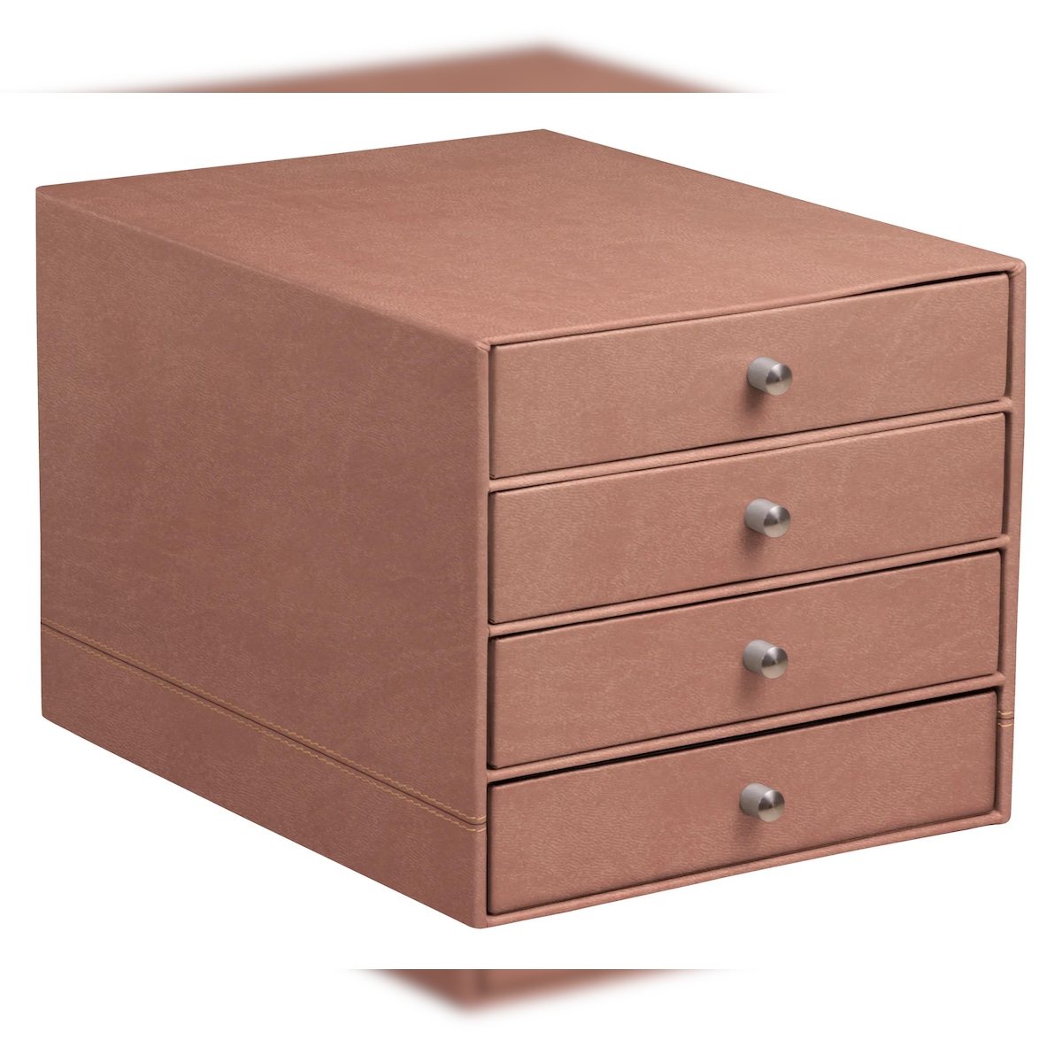 Rhodiarama Schubladenbox mit 4 geschlossenen Laden, Kunstleder, 24,8x32 ,7x22,8cm - Rosenholz 194574C Image