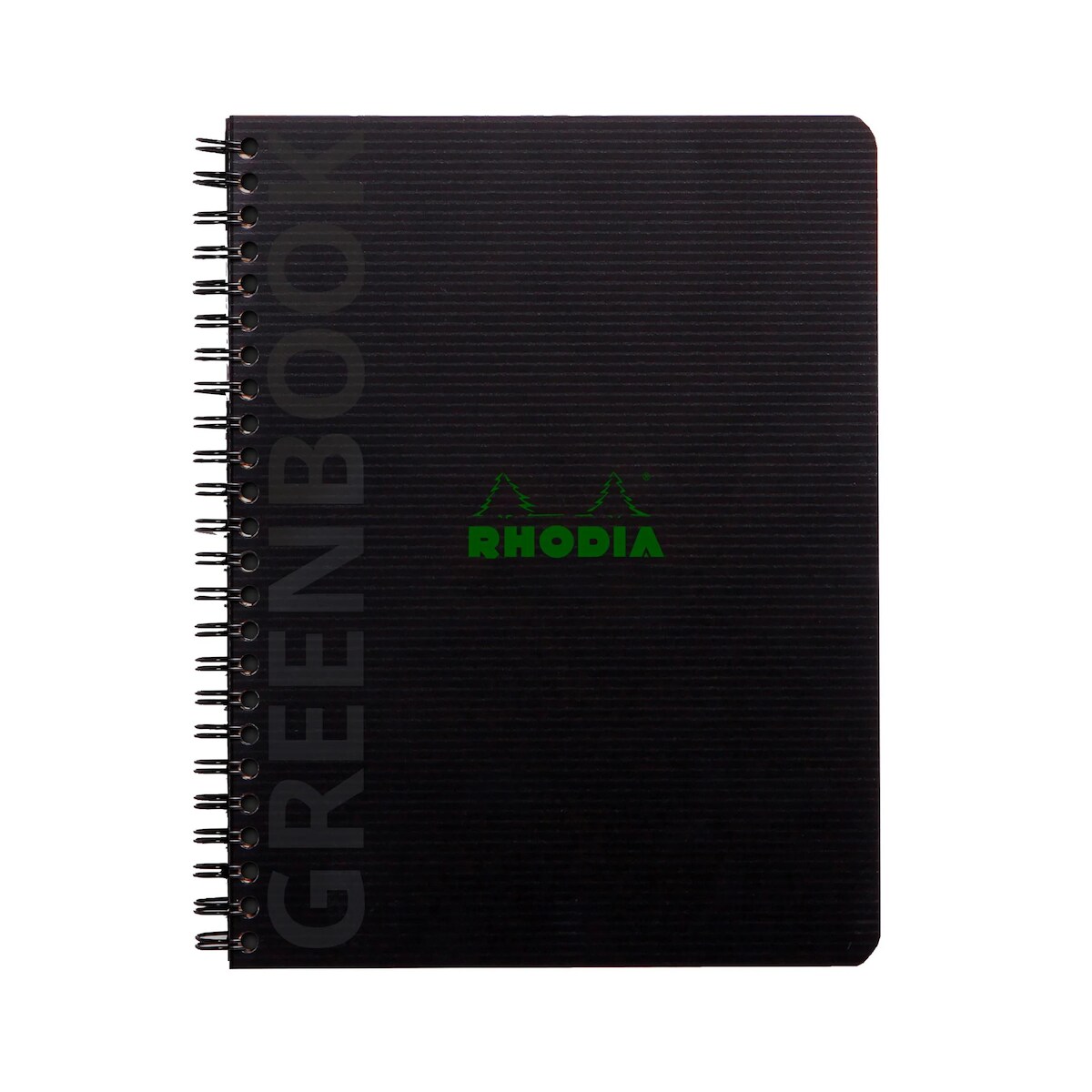 Rhodia 5x Rhodiactive Greenbook A5+ mit Spiralbindung, 80 Blatt kariert mit Kopfleiste, 6-fach gelocht, Recyclingpapier 90g - Schwarz 119913C Image