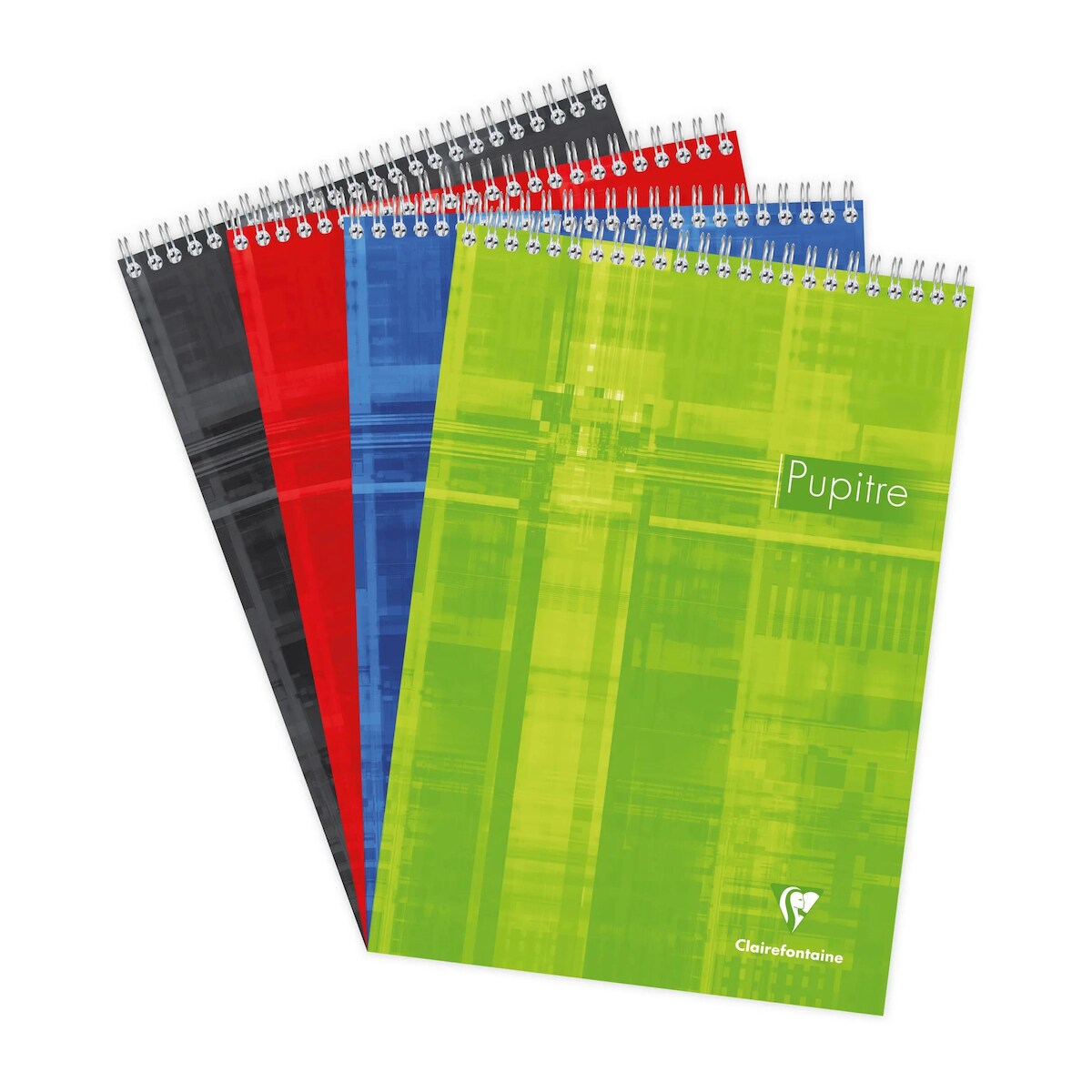 Clairefontaine 5x Notizblöcke Pupitre mit Doppelspirale, DIN A4 21x29,7cm, 80 Blatt, 90g, liniert mit Rand - Sortiert 8155C Image