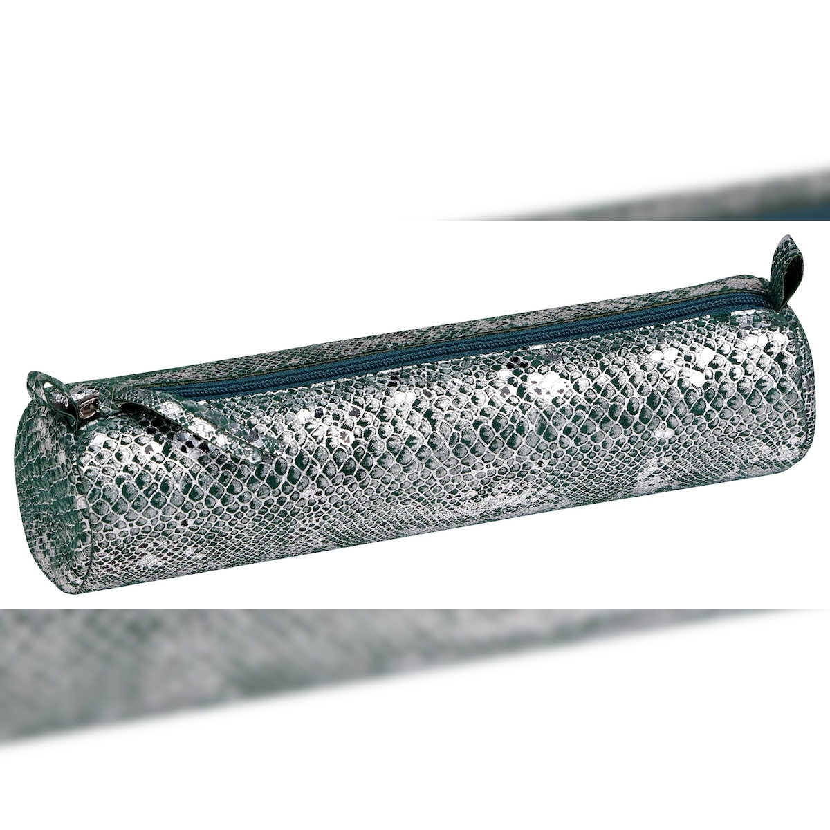 Clairefontaine 4x Céleste Schlampermäppchen Leder Ø5,5x22cm grün - 410105C Image