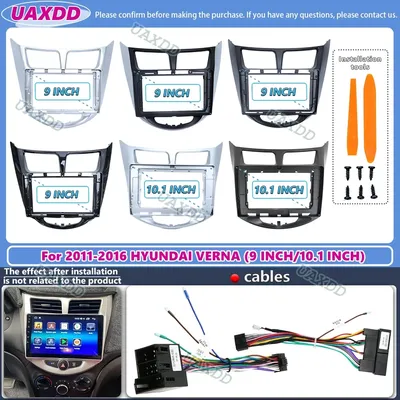 2 Din 9 10.1 Inch Car Radio DVD GPS Mp5 Plastic Fascia Panel Frame for Hyundai Verna I25 Solaris
