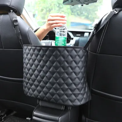 Car Seat Storage Organizer Handbag Holder PU Leather Auto Interior Stowing Tidying Multifunction