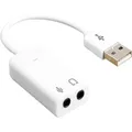 Per Windows Mac Linux Pc Scheda audio per laptop con cuffie da 3,5 mm e jack per microfono Adattatore audio USB Scheda audio esterna