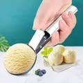 Palette per gelato multifunzionali Paletta per doppio uso in acciaio inossidabile Cucchiaio per frutta e anguria Paletta per palline Strumenti per gelato per la casa