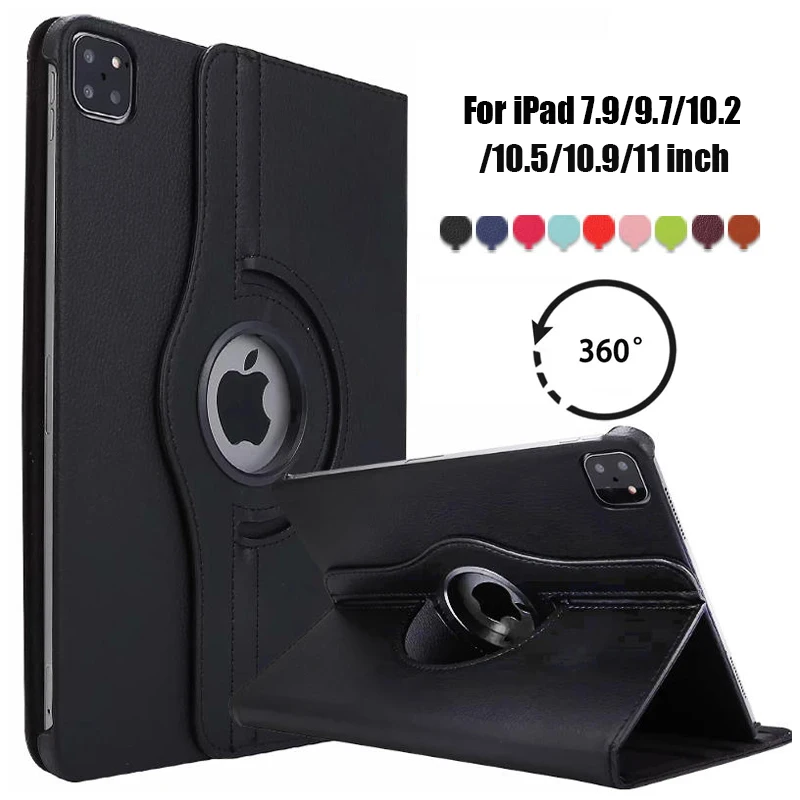Custodia girevole a 360 gradi per iPad Pro 11 2022 2021 iPad Air 1 2 3 10.5 4 5 10.9 iPad 9.7 5th 6th 10.2 7th 8th 9th 10 10th Tablet Cover