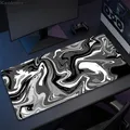 Tappetino per mouse per computer Strata Liquid Accessorio da gioco Tappetino per mouse Nero Bianco Tappetino da scrivania grande Gamer Gomma XXL 50x100 Mause Carpet Run