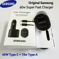 Samsung S24 Ultra S23 Caricabatteria da auto Telefono 45w 15w Usb Tipo C PD Ricarica super veloce 2.0 Auto Charguer Galaxy S22 Nota 20 Z Flip 6
