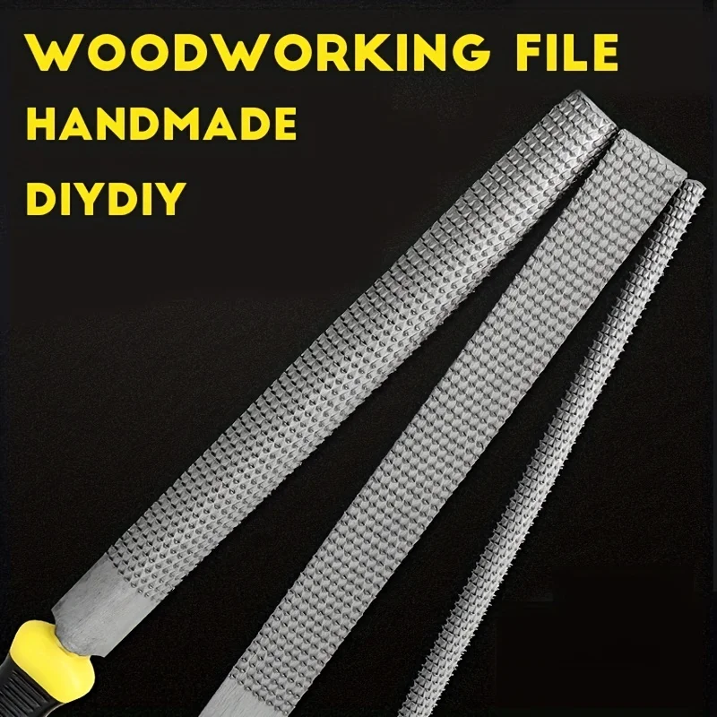 Lima per legno da 3 pezzi Lime per la lavorazione del legno, tonda, semitonda, lima piatta Lima per raspa in acciaio al carbonio di alta qualità per la modellatura della lavorazione del legno,