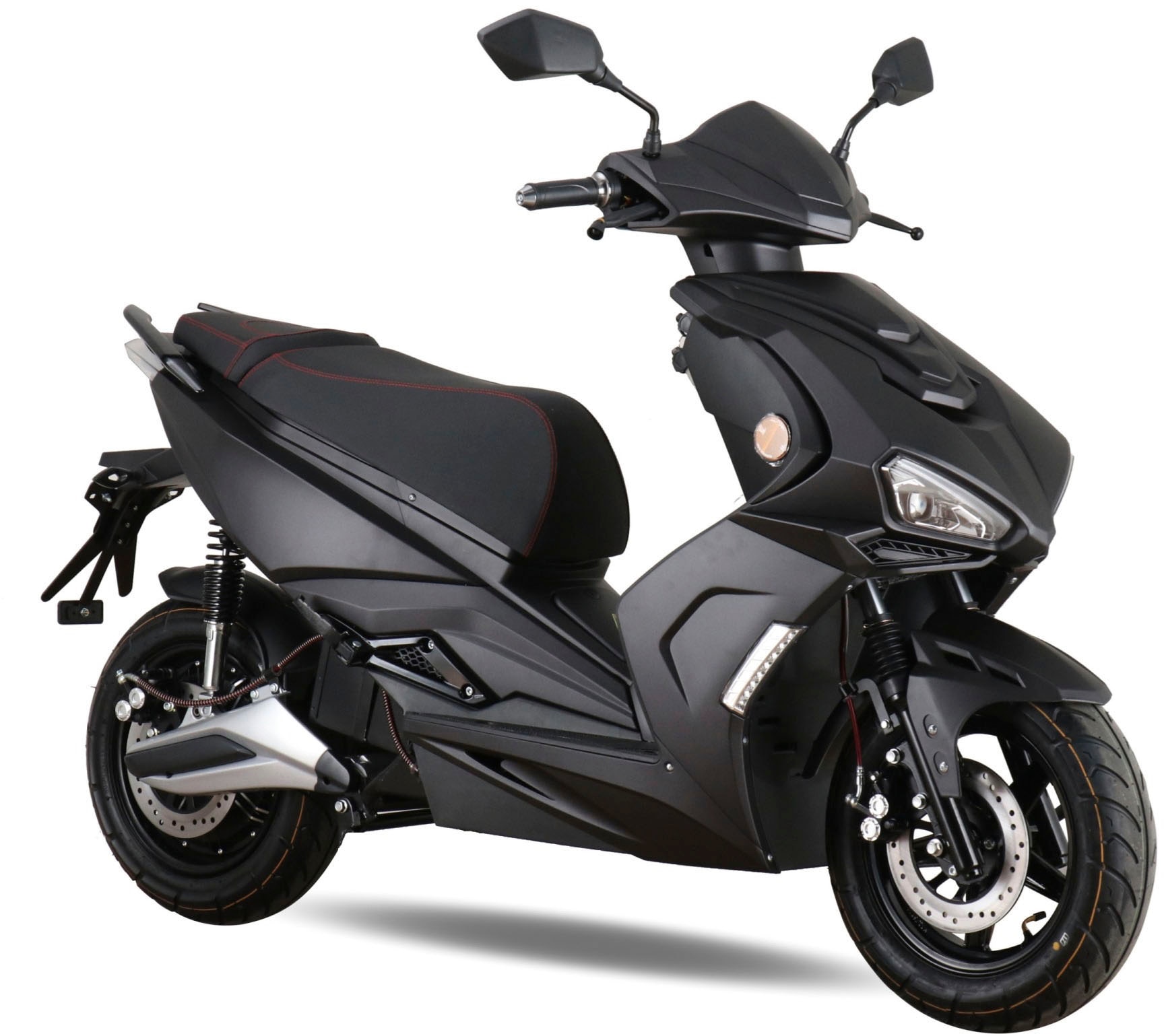 E-Mofaroller GT UNION "e-Striker 25", schwarz (mattschwarz, schwarz), Elektromotorroller, 25 km/h, Bosch-Motor, B:72cm H:118cm L:184cm Image