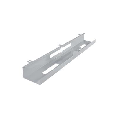 KADIMA DESIGN Kabelkanal Schreibtisch 80x7x13 cm Untertisch Kabelführung silber, Kabelmanagement Kabelwanne Pulverbeschichtet, Kabelschacht waagrecht Image