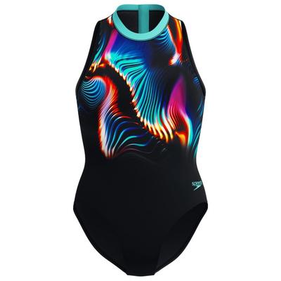 Speedo - Women's Printed Hydrasuit - Badeanzug Gr 40 schwarz Image