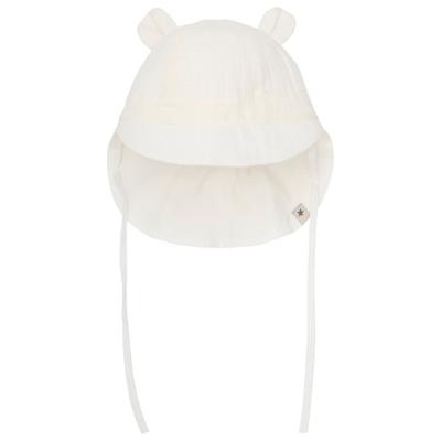Huttelihut - Kid's Summer Hat Bear Ears Muslin - Hut Gr 86/92 weiß Image