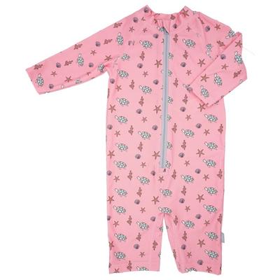 maximo - Kid's Mini Overall 3/4 Arm Badestoff Print - Lycra Gr 98/104 rosa Image