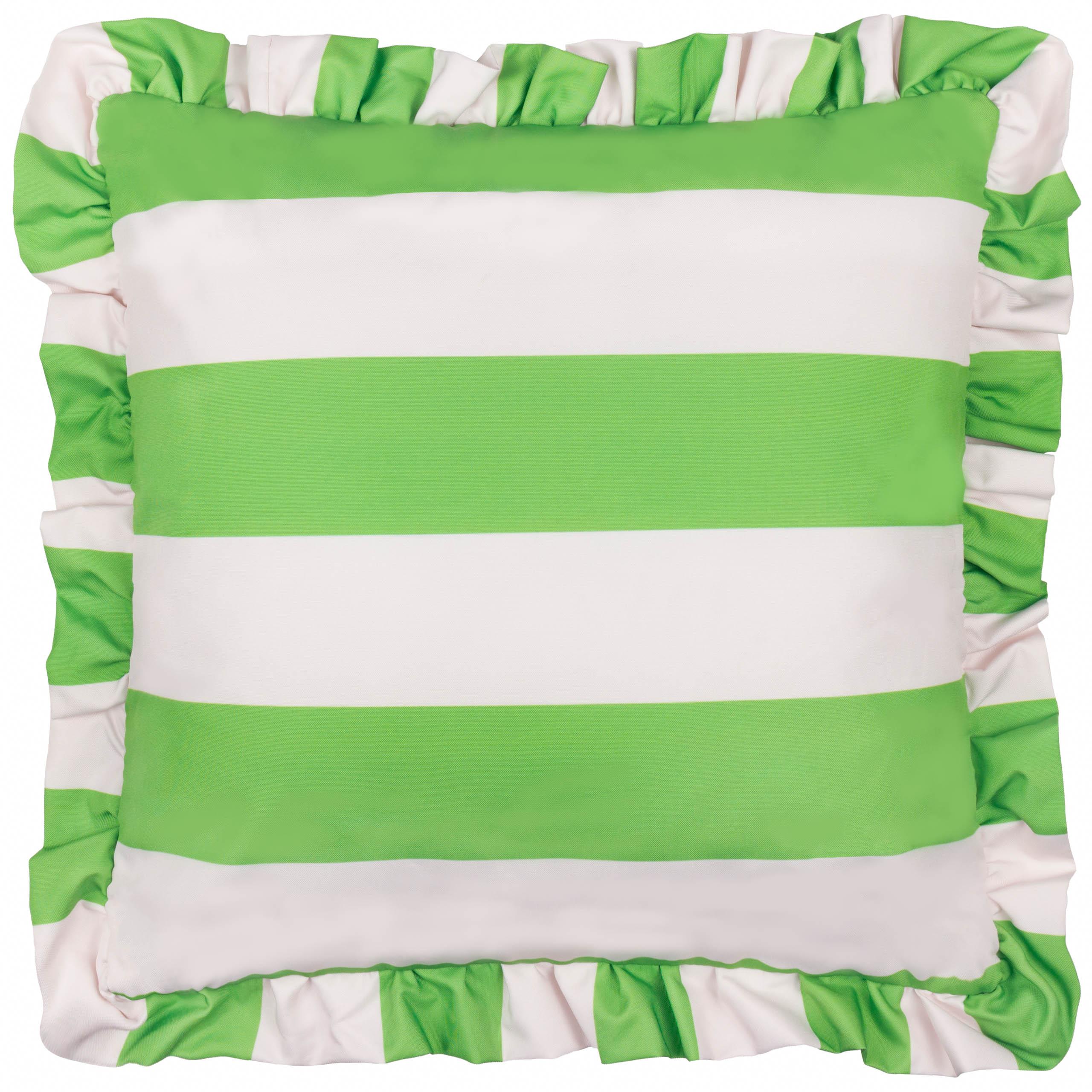 furn. Palm Royale Stripe Ruffle Printed Outdoor Filled Cushion - Multicolour - Size 50 cm x 50 cm | furn. Sale | Discount Designer Brands