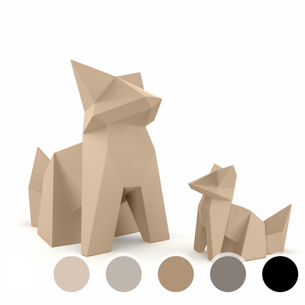Vondom »Kitsune & Kokitsune« Origami Figur klein / Basic Matt / Weiss 2001 Image