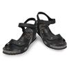 Keilsandalette PANAMA JACK "Julia", Damen, Gr. 40, schwarz, Nappaleder, feminin, Schuhe, Sommerschuh, Sandale, Klettschuh mit weicher Lederinnensohle