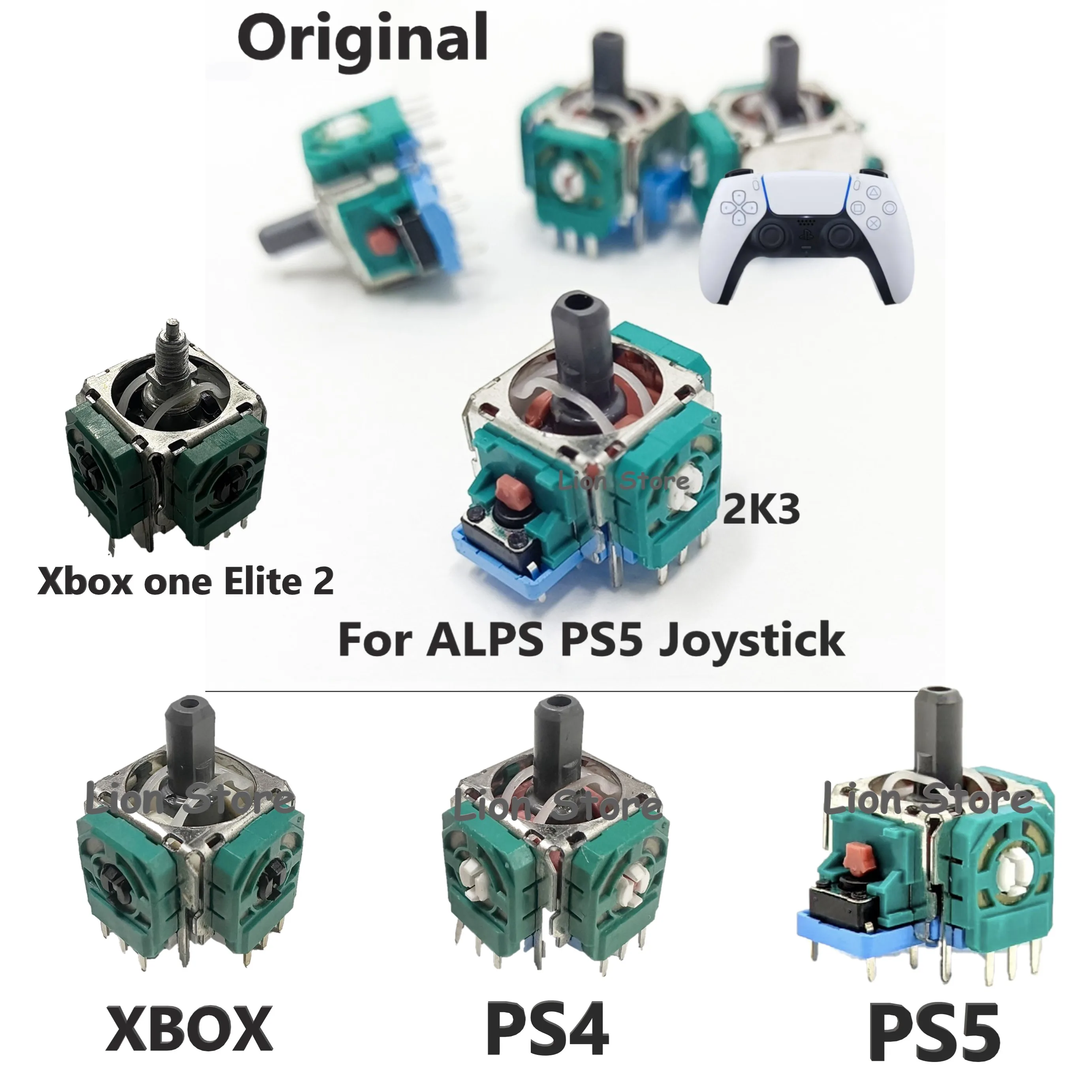 50-100pcs/lot For ALPS Xbox one Elite 2 Controller 3D Joystick Original Rocker 3 Million cycles life Repair&Replacement