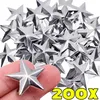 10-200PCS Metall Star Rock Punk Nieten Silber DIY Kleidung Schuhe Taschen Nieten Spikes Nähen Knöpfe