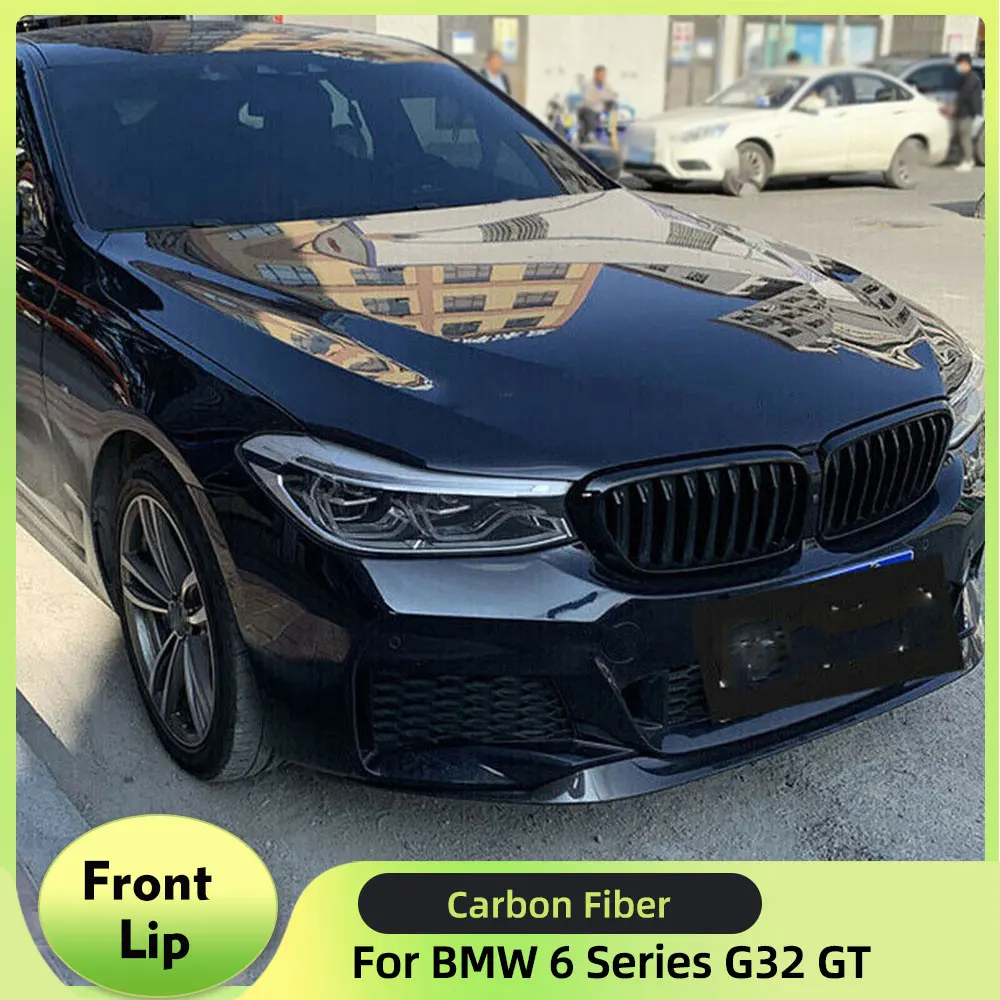 Auto Carbon Fiber Front Bumper Lip Spoiler für BMW 6er G32 GT M-Sport 2017-2020 Racing Front Lip Chin Protector Schürze Schutz Image