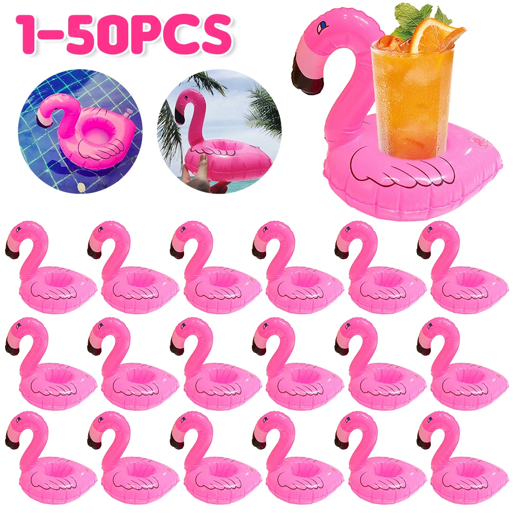 Flamingo Aufblasbare Getränkehalter Schwimmbad Getränkebecher Ständer Halter Float Spielzeug Untersetzer Getränkeflasche Kinderspielzeug Pool Floaties Image