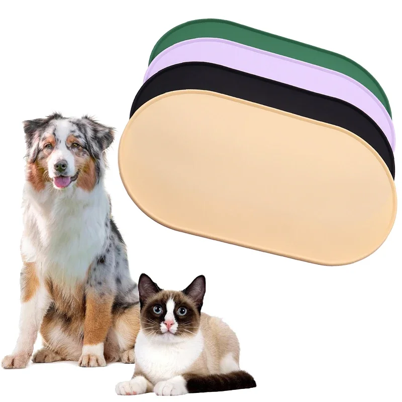 Silikon Pet Bowl Matte Tischset Wasserdicht Verhindern Verschütten Hund Katze Futter Fütterung Pad Kätzchen fütterung Pet Bowl tablett Matten Image