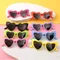 2025 Herz-Sonnenbrille für Kinder, Sommer-Sonnenblumen-Sonnenbrille für Mädchen und Jungen, niedliche schöne Herz-Sonnenbrille für Kinder, Retro-UV400-Sonnenbrille