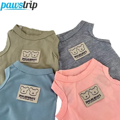 Summer Thin Dog Vest Soft Breathable Dog Clothes for Small Medium Dogs Cats Cute Puppy T-shirt Chihuahua Bichon Teddy Clothing
