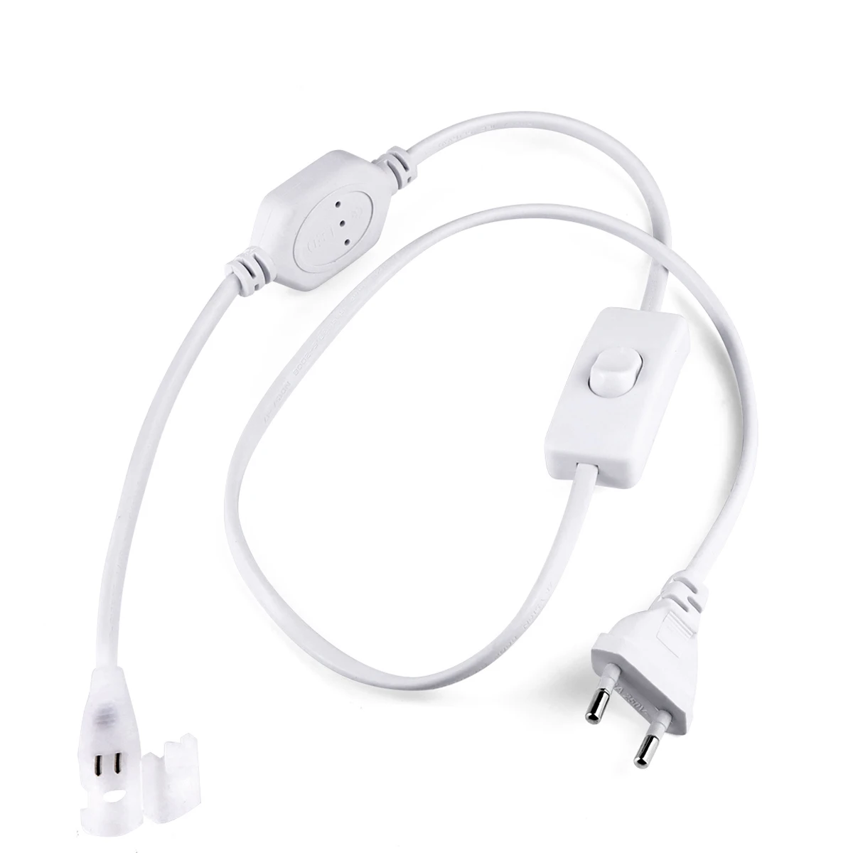 EU/Us-stecker Netzkabel Arbeit für 220 V 110 V Cob LED Streifen Licht Elektrische Power Kabel mit Druckschalter Image