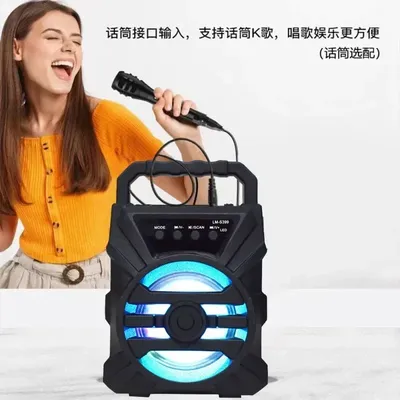 500 mAh Bluetooth-Lautsprecher Soundbox Hochleistungs-Bluetooth-Lautsprecher TF Udisk Karaoke Image