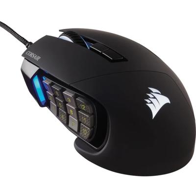 Corsair Scimitar Rgb Elite Gaming Mouse - Optical - Cable - 18000 Dpi - Scroll Wheel - 17 Button(S)