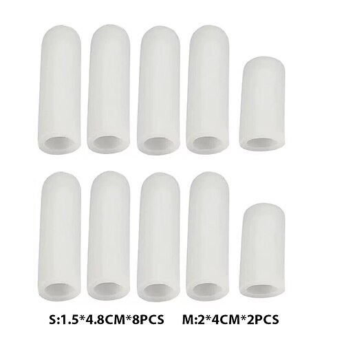 10 Stück/20 Stück Gel-Fingerschutz, Fingerkappen, Silikon-Fingerspitzenschutz – Fingerlinge, ideal für schnellenden Finger, Fingerarthritis, Fingerrisse und andere Schmerzlinderung in den Fingern Image