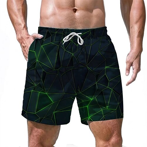 Herren Boardshorts Badeshorts Badehose Bedruckt Kordelzug Mit Taschen Schnelltrocknend Mit Taschen Boardshorts Unterteile Surfen Strand Wassersport Sommer Image