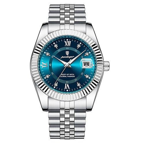 Herren Armbanduhr Wasserdicht Luminous Datum Männer Uhr Edelstahl Hochwertige Sport Herren Quarz Uhren