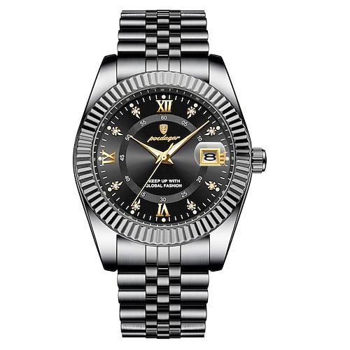 Herren Armbanduhr Wasserdicht Luminous Datum Männer Uhr Edelstahl Hochwertige Sport Herren Quarz Uhren
