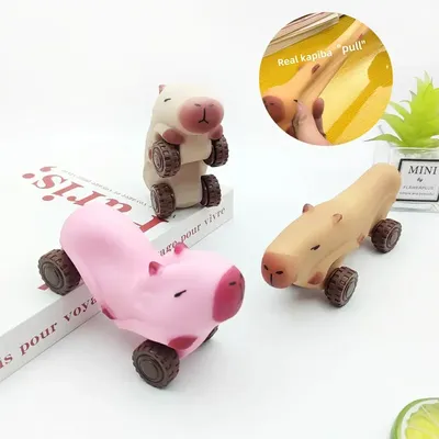Creative Decompression Scooter Capybara Lala Fancy Special Wheeled Sand-loading Four-wheeled Vehicle