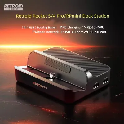 Offical Retroid Pocket 5 Docking Station For Retroid Pocket 4 Pro/Retroid Pocket mini RP Mini RP5