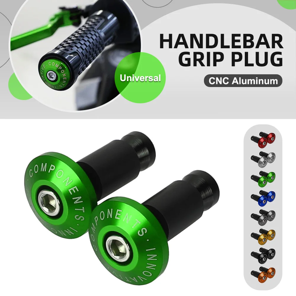 Manopole manubrio moto Tappo tappi estremità per Kawasaki Z125 Z250 Z300 Z500 Z650 Z750 Z800 Z900 Z1000 ER6N Versys 650 1000 Z1000SX
