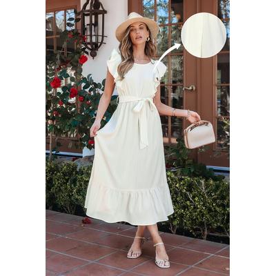 Delicate Feel White Maxi Dress