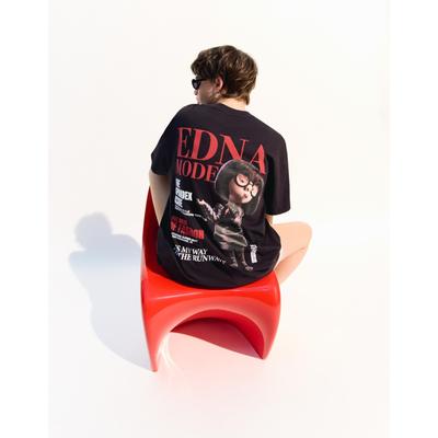 Bershka Short Sleeve The Incredibles T-Shirt Women S Black